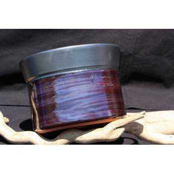 Vase droit Moreï violet et gris Myrtille Prune