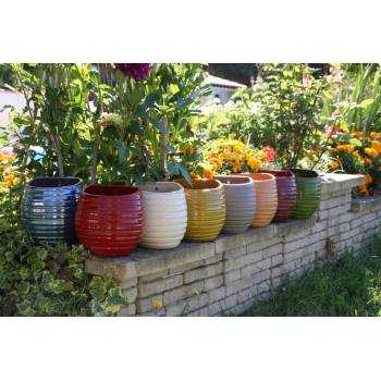 Jardinière balconnière strié à poser ou suspendre Gourmandise Mix