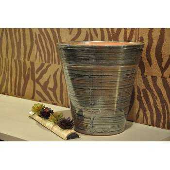 Pot Cuvier Evasé Sioux Gris Vert et Kaki Jungle
