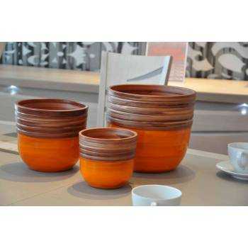 Pot en terre cuite Massaya orange et cuivre Pain d'Epices