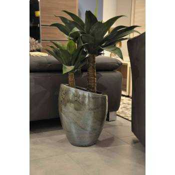 Vase design asymétrique Orion gris vert et kaki Jungle