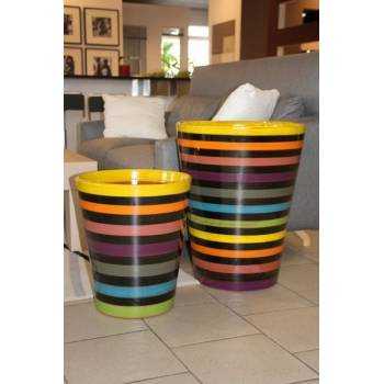 Pot cuvier haut Sydney rayé multicolore Tutti Frutti