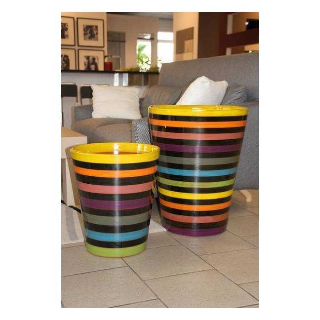 Pot cuvier haut Sydney rayé multicolore Tutti Frutti
