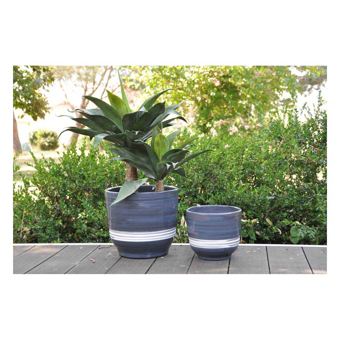 Vase droit Rebord gris blanc Nuance de Craie