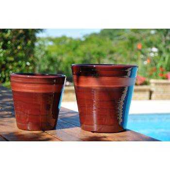 Vase Odyssée marron rose cuivré Tango Syrah