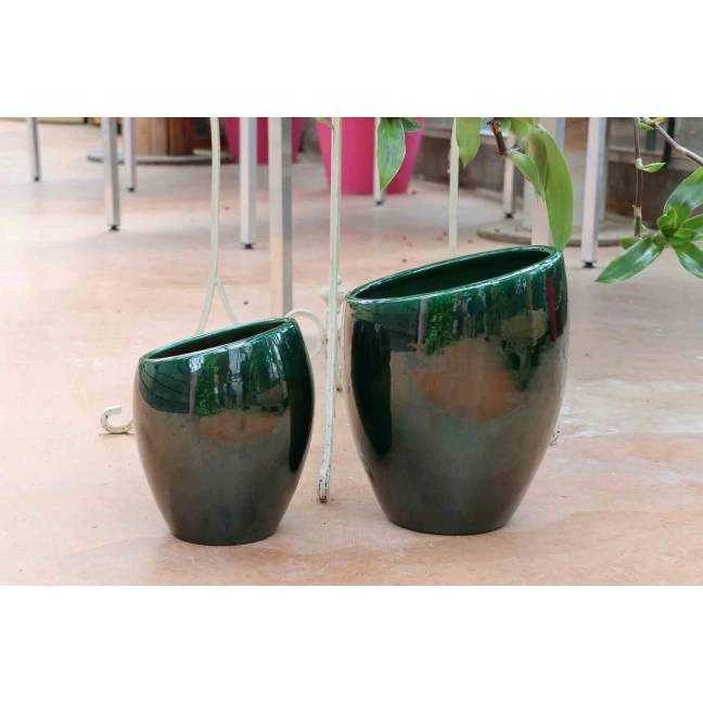 Vase design asymétrique Orion Vert Jade