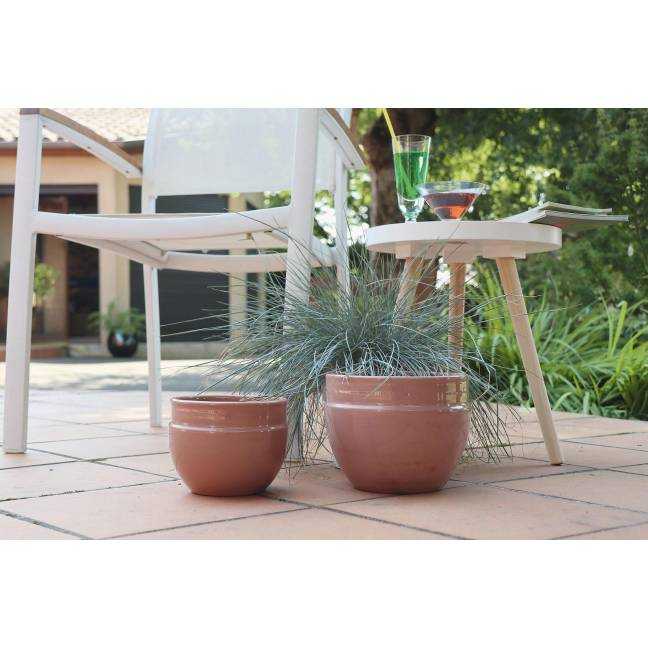 Pot profond en forme de U à double rebord Austral rose Mat'essence Liberty