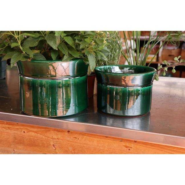 Vase droit artisanal Moreï vert Jade