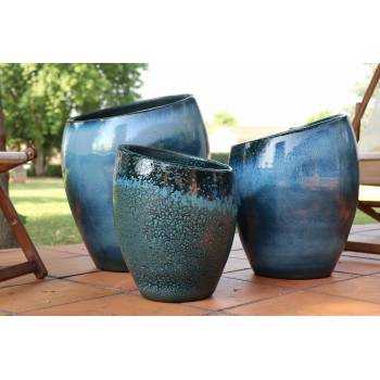 Vase Design Asymétrique Orion Bleu Blue Wave