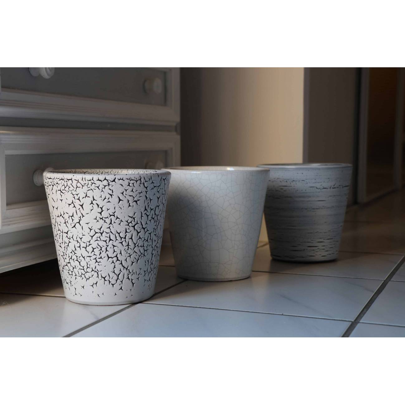 Vase haut Odyssée gris Terre Brûlée