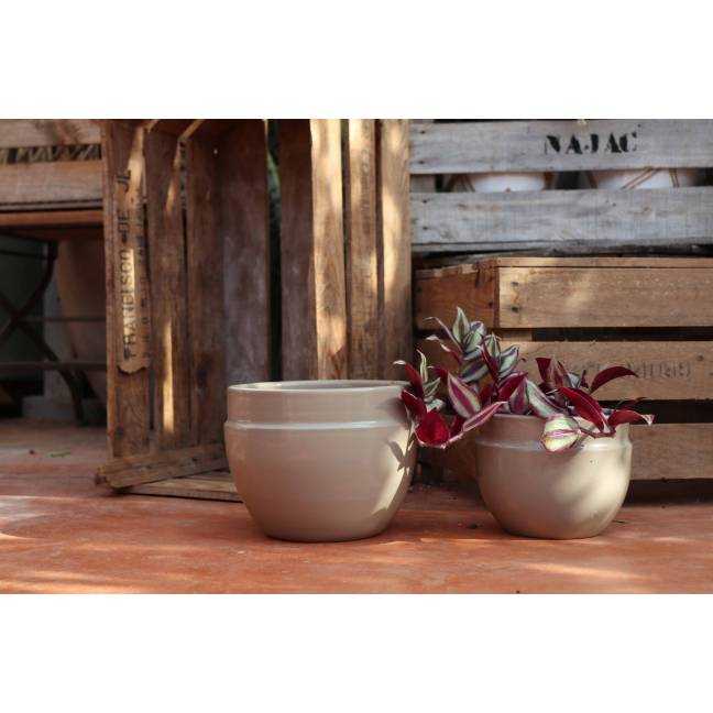 Pot profond en forme de U à double rebord Austral beige Mat'essence Organic