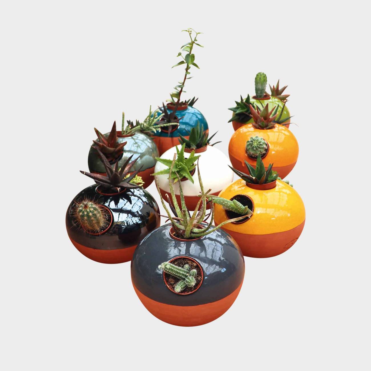 Petit pot coloré pour Mini Plantes Terracotta - Les Poteries d'Albi