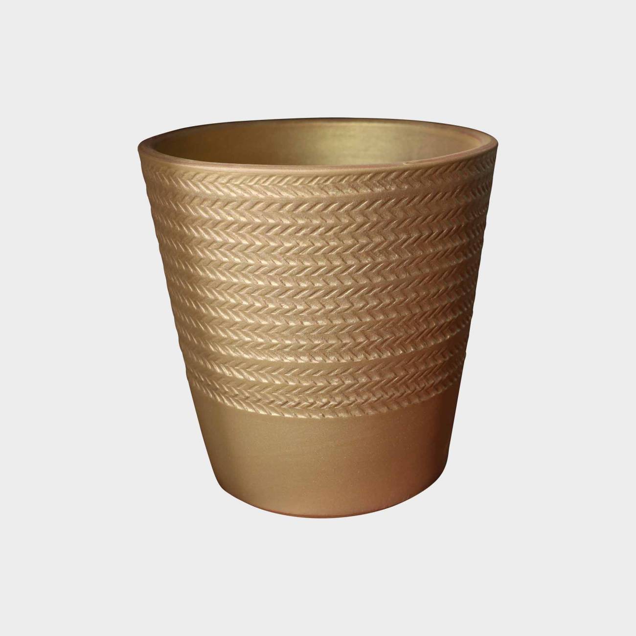 Vase droit effet matière Odyssee Chevron doré Mat'essence Gold Vase droit effet matière Odyssee Chevron doré Mat'essence Gold