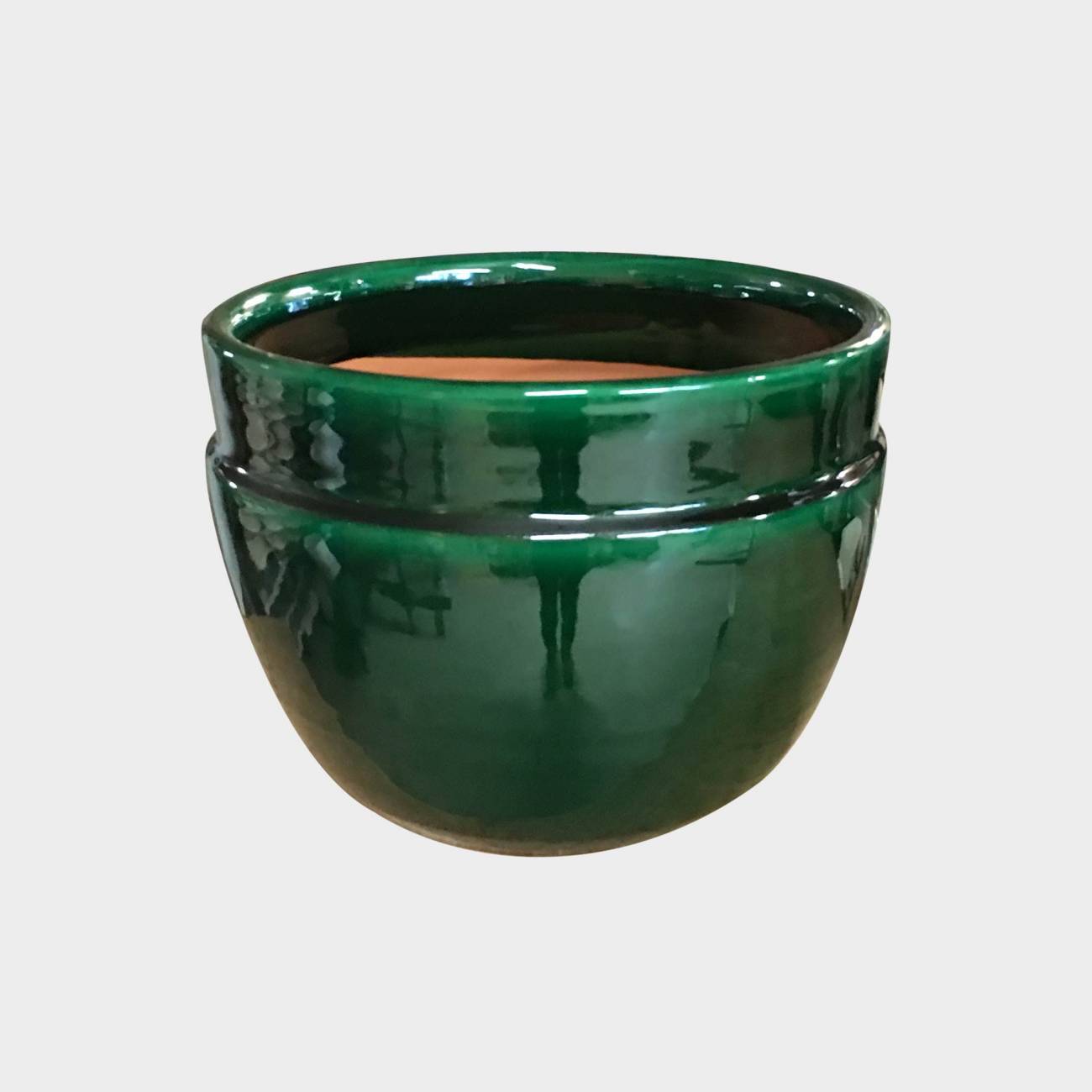 Petit pot rond profond Austral vert Jade Petit pot rond profond Austral vert Jade