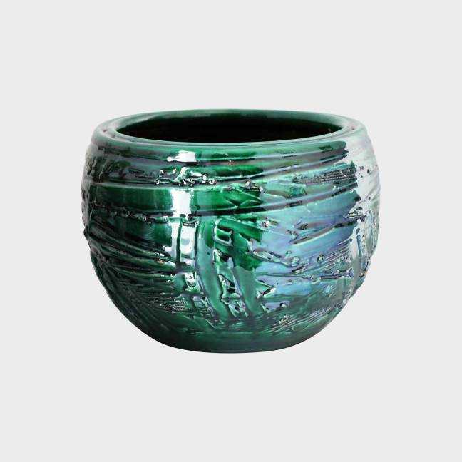Petit pot effet de Matière vert Jade