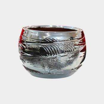 Petit pot effet de Matière gris Anthracite Métal