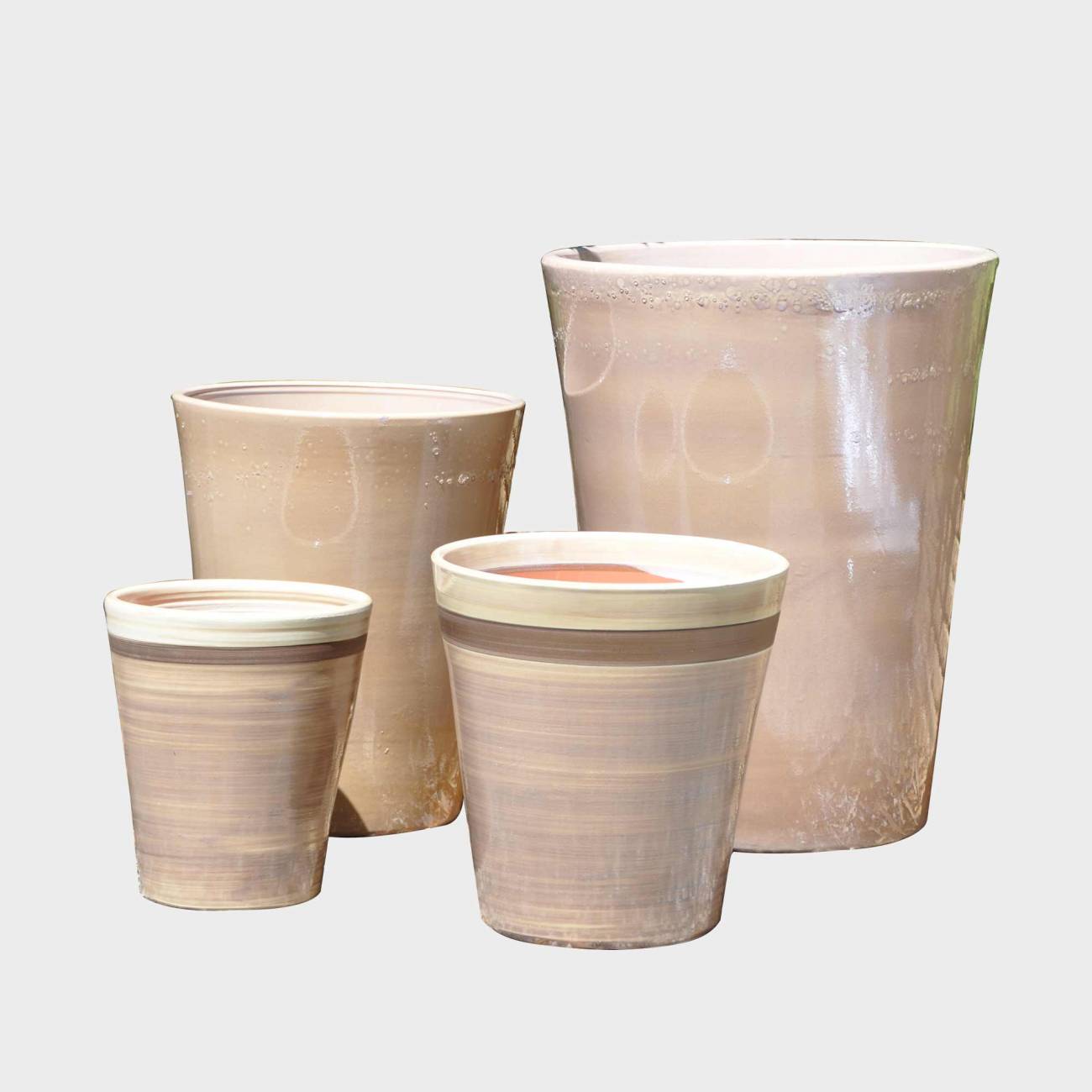 Pot artisanal cuvier haut forme en V Sydney beige Sur la Dune Pot artisanal cuvier haut forme en V Sydney beige Sur la Dune