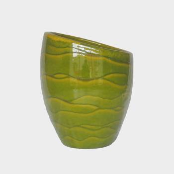 Pot design asymétrique Orion Vert Bambou