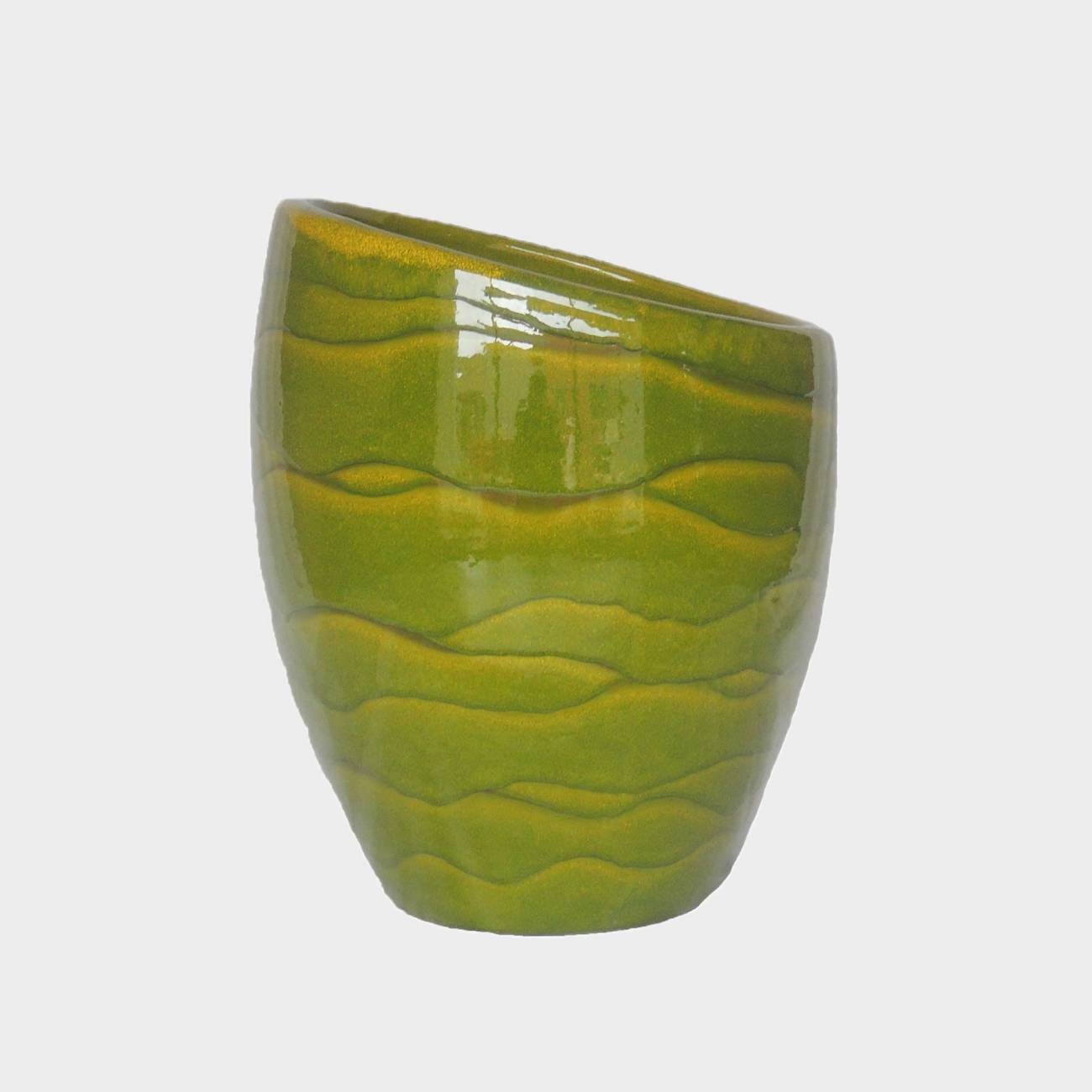 Pot design asymétrique Orion Vert Bambou Pot design asymétrique Orion Vert Bambou