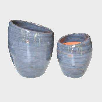 Vase design asymétrique Orion gris Nuance de Craie