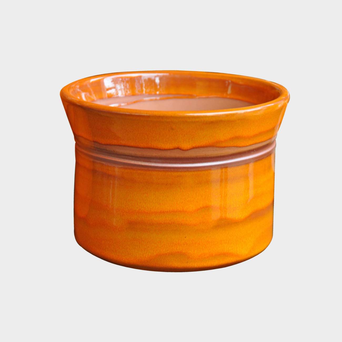 Vase droit Moreï orange et cuivre Pain d'Epices