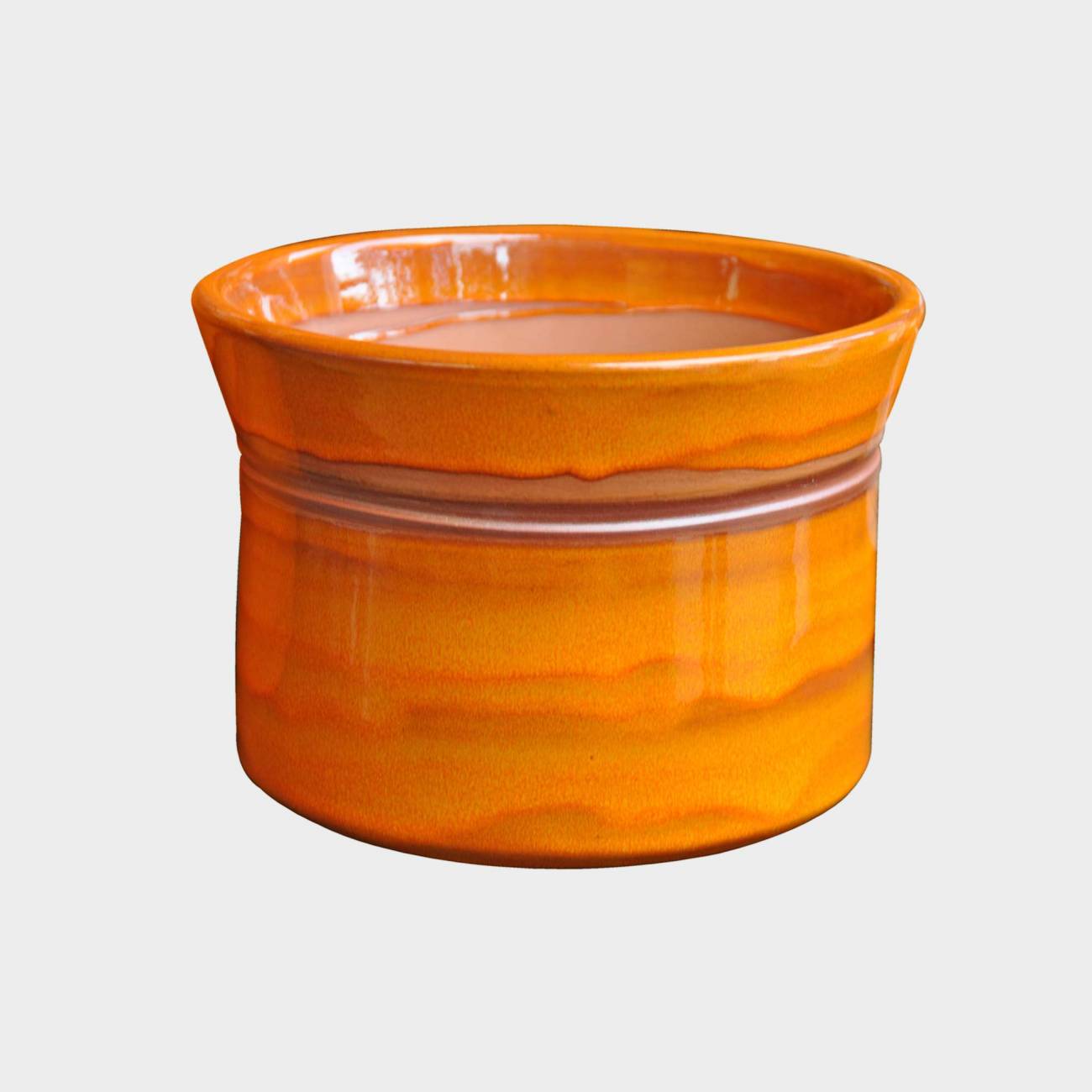 Vase droit Moreï orange et cuivre Pain d'Epices Vase droit Moreï orange et cuivre Pain d'Epices