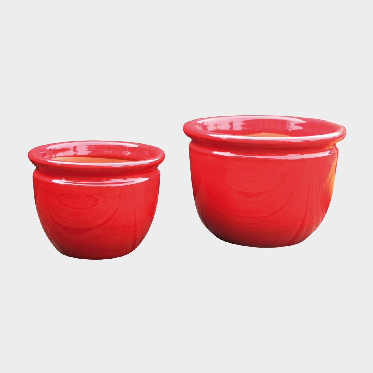 Petit Pot Rond à Bordure Louxor Rouge Coquelicot Petit Pot Rond à Bordure Louxor Rouge Coquelicot