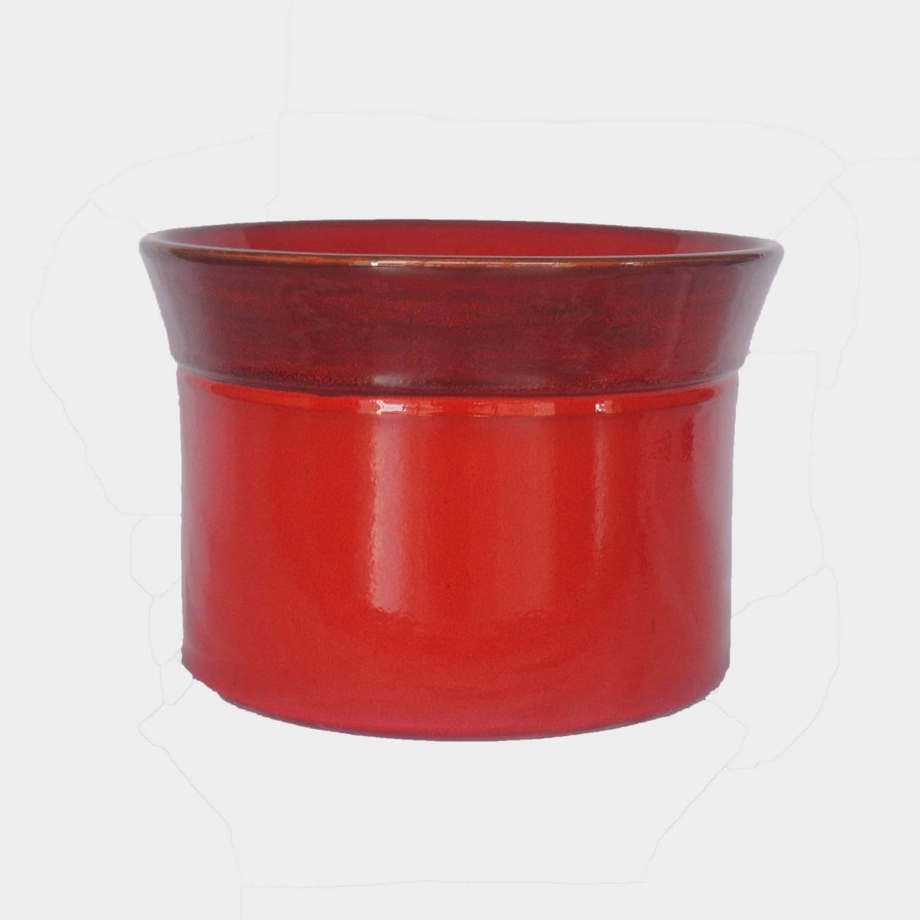 Vase droit Moreï rouge et marron Bois de Santal