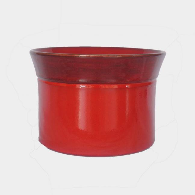 Vase droit Moreï rouge et marron Bois de Santal