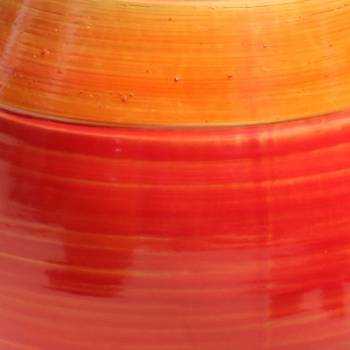 Grand pot forme goutte sur pied plateforme Cheyennes orange rouge Soleiados Sanguine