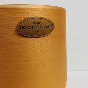 Vase droit effet matière Odyssee Chevron doré Mat'essence Gold