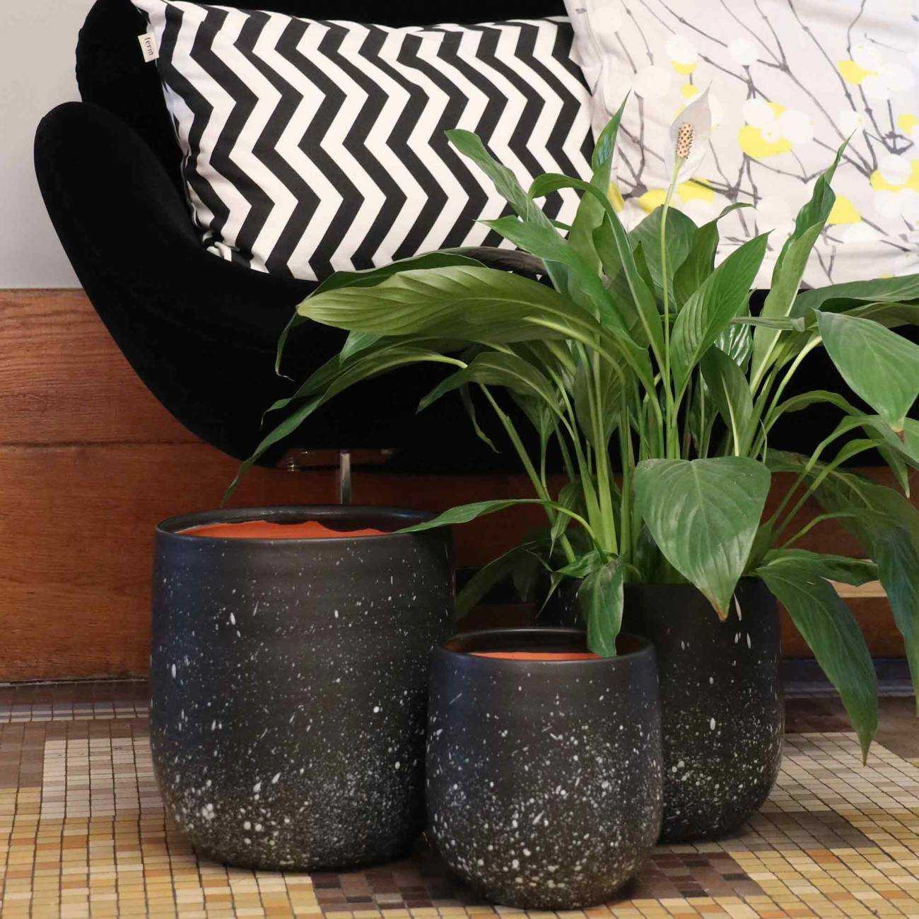 Pot de fleurs Saint Tropez Galaxy Noir