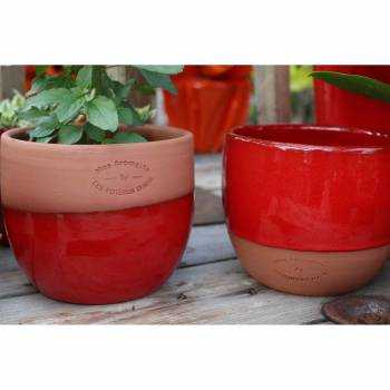 Petit pot ou cache-pot Aromates coloré Terracotta