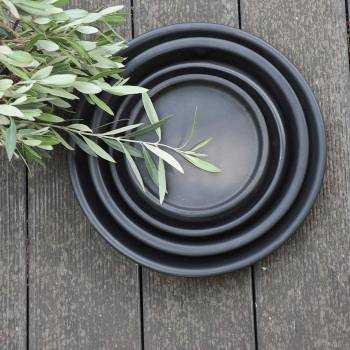 Pot de fleurs Saint Tropez noir Mat'essence Black