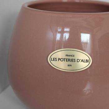 Pot en terre cuite rond et large Cancale rose Mat'essence Liberty