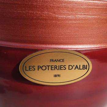 Pot moyen haut avec base arrondie Saint Tropez marron rosé cuivré Tango Syrah