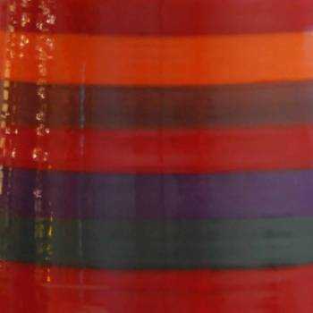 Pot moyen haut avec base arrondie Saint Tropez Saint Tropez rouge rayé Tutti Frutti Coquelicot
