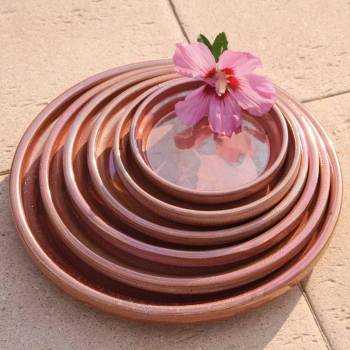 Grand pot Cancale marbré rose et bronze Bois de Rose