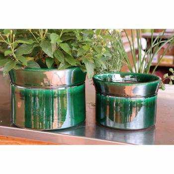 Vase droit artisanal Moreï vert Jade