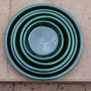 Pot rond large et profond sur plateforme Bahia Vert Jade
