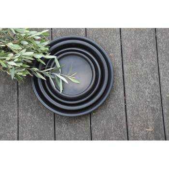 Soucoupe Ronde Rayés Blancs  D22