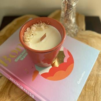 Bougie parfumée Bois de Rose pot A Fleur de Peau rose Blush