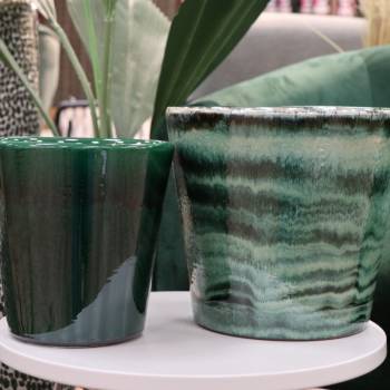Vase artisanal Odyssée vert Jade
