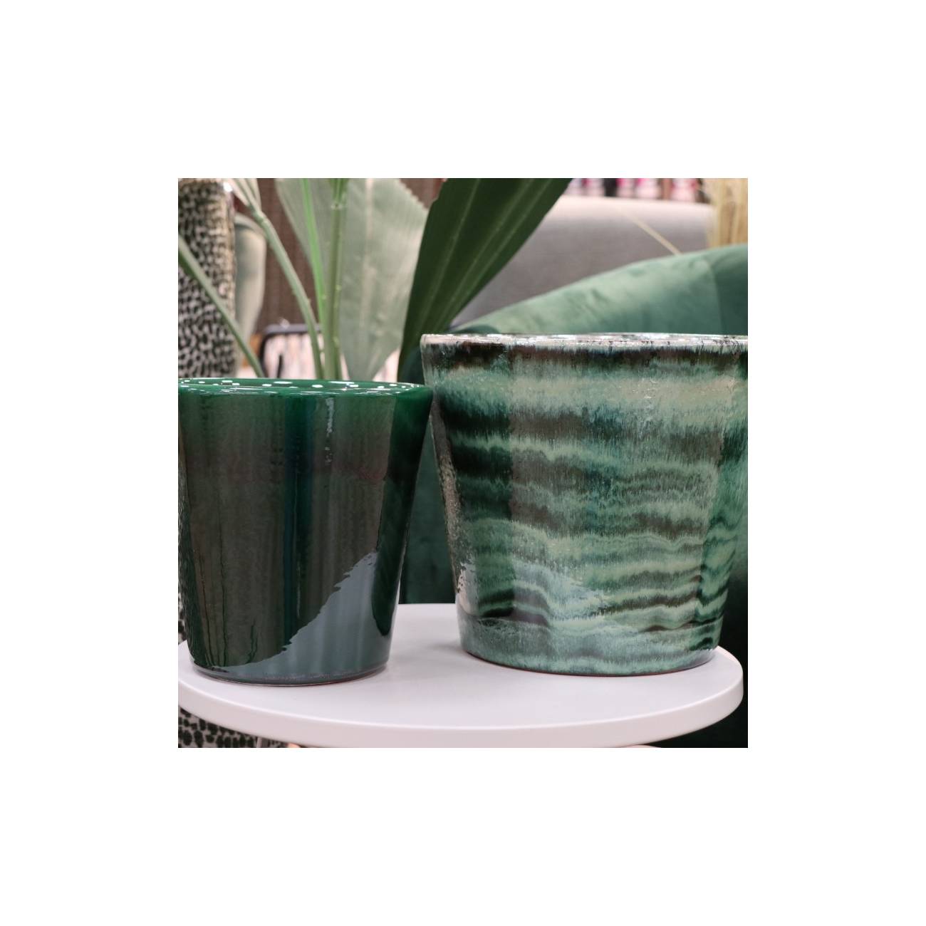 Vase artisanal Odyssée vert Jade