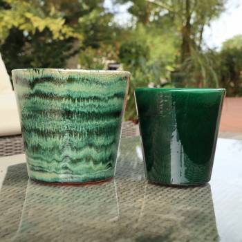 Vase artisanal Odyssée vert Jade