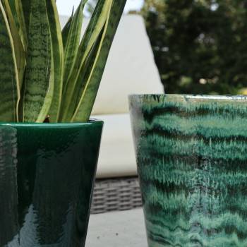 Vase artisanal Odyssée vert Jade