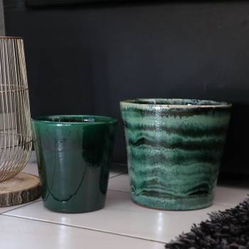 Vase artisanal Odyssée vert Jade