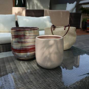 Pot de Fleurs Saint Tropez Crème Noisette