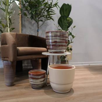 Vase haut Rebord Crème Noisette