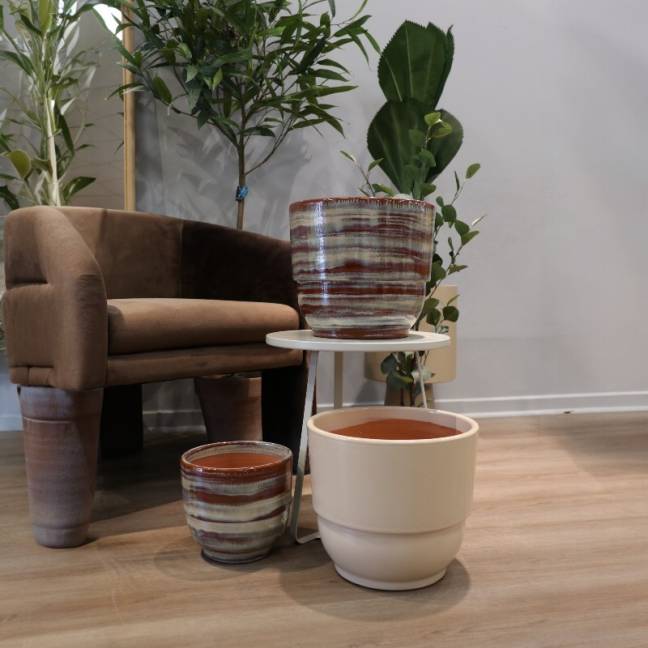 Vase haut Rebord Crème Noisette